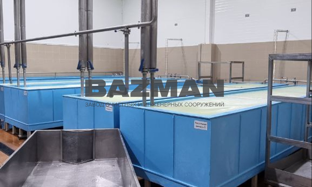 Рассольные ванны ПП для производства молочного завода Объект Мол. завод ст. Тамбовская